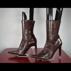 Brown Leather Ankle Boots